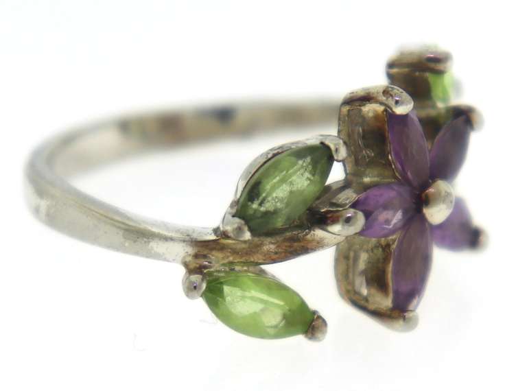 Sterling silver Amethyest Star Ring