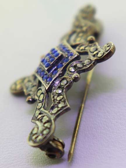Sterling Silver Marcasite Pin