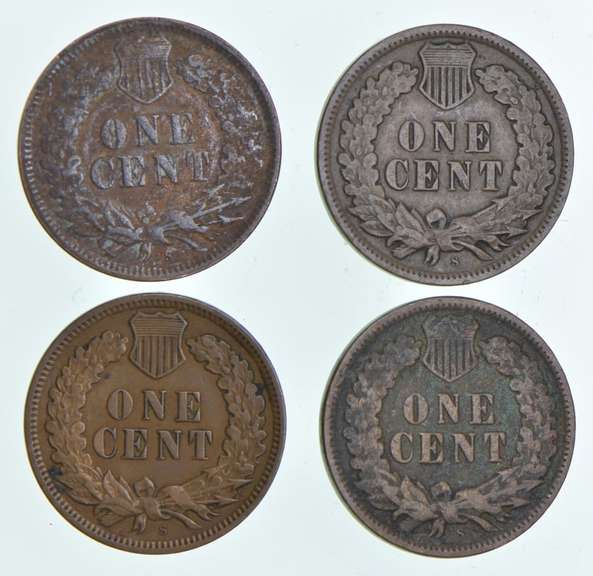 Lot (4) 1909 Indian Head Cents