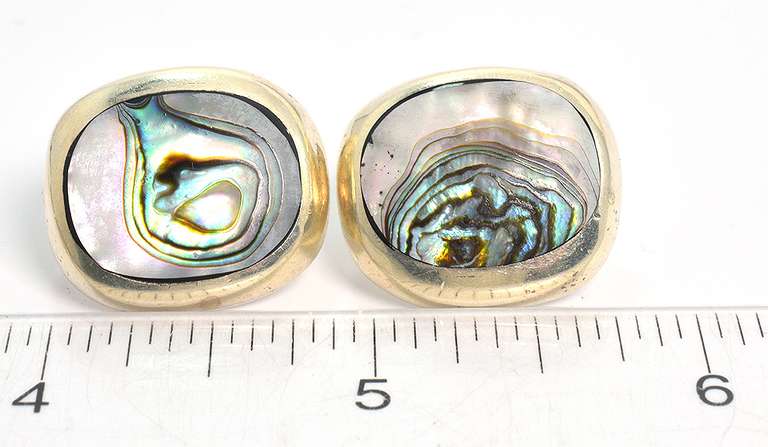 Sterling Silver Mother of Pearl Earrings