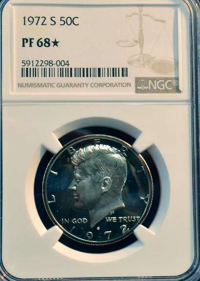 1972-S Proof 50 Cent, Proof 68 Star NGC