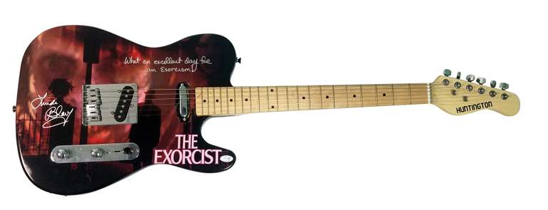 Linda Blair Autographed Guitar