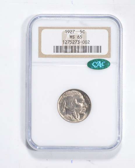 MS65 1927 Indian Head Buffalo Nickel - CAC - Graded NGC
