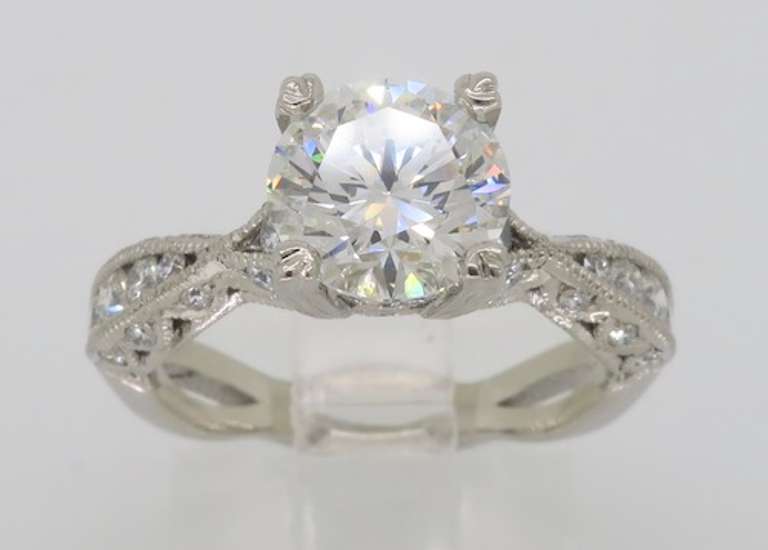 GIA Certified Tacori Platinum Engagement Ring