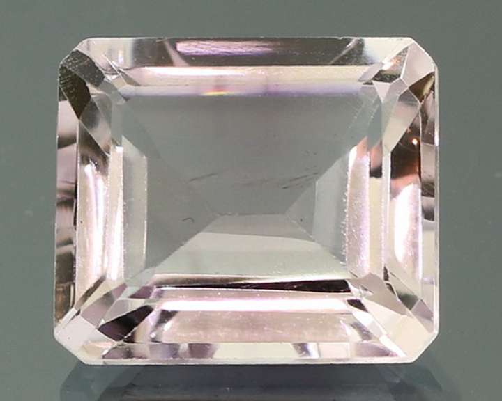 Glittering emerald cut 9.86ct pink Amethyst