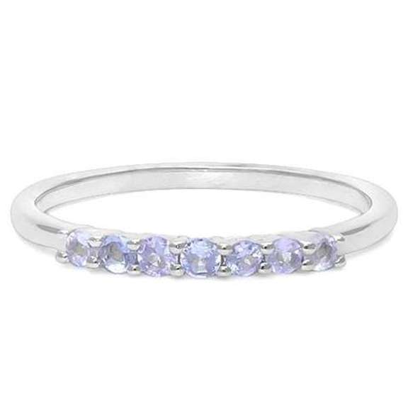 Tanzanite Sterling Band