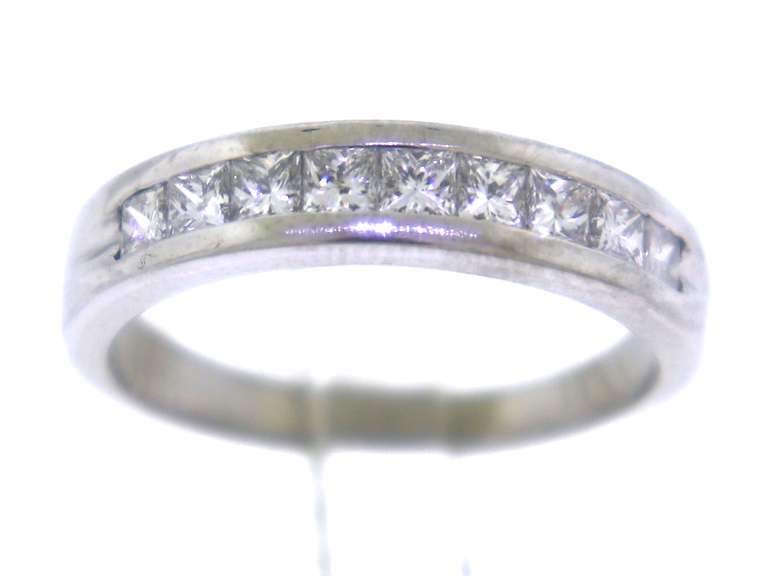 Charming Princess Cut Channel Set Diamond Band