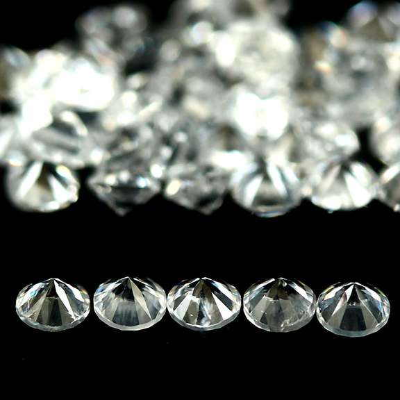 Outstanding 9.61ct diamond white Zircon set
