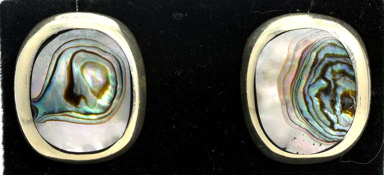 Sterling Silver Mother of Pearl Earrings