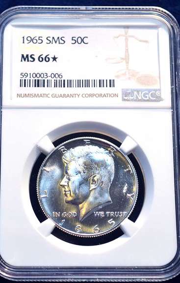 Eye Catching 1965 SMS 50 C  MS 66 * NGC