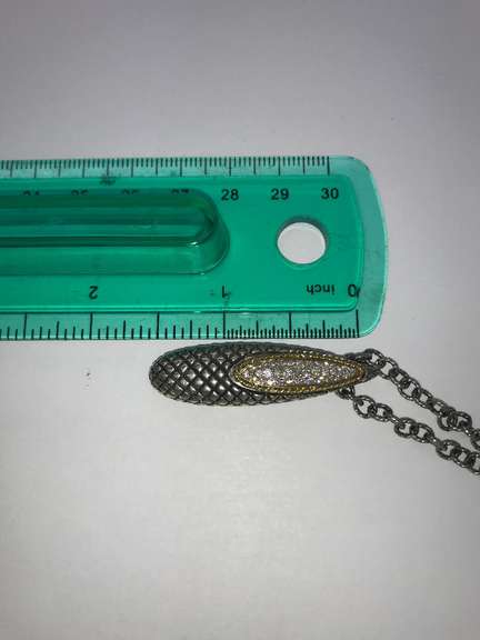 Andrea Candela 18k and sterling diamond necklace