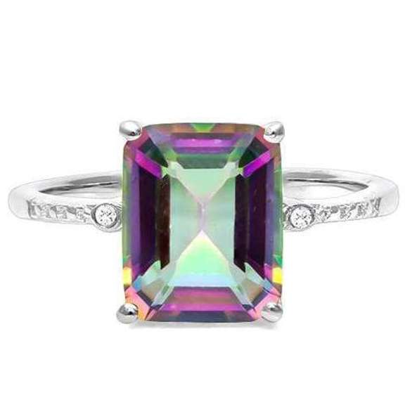 Mystic Gemstone Silver Ring