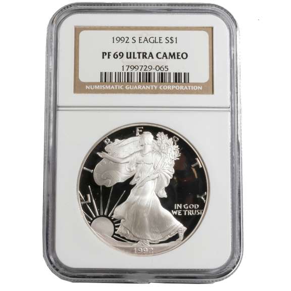 1992 S Proof NGC 69 Ultra Cameo Silver Eagle
