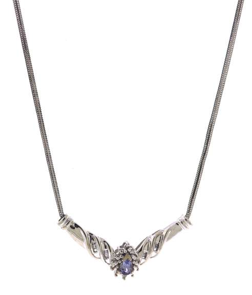 Fantastic White Gold Tanzanite and Diamond Necklace