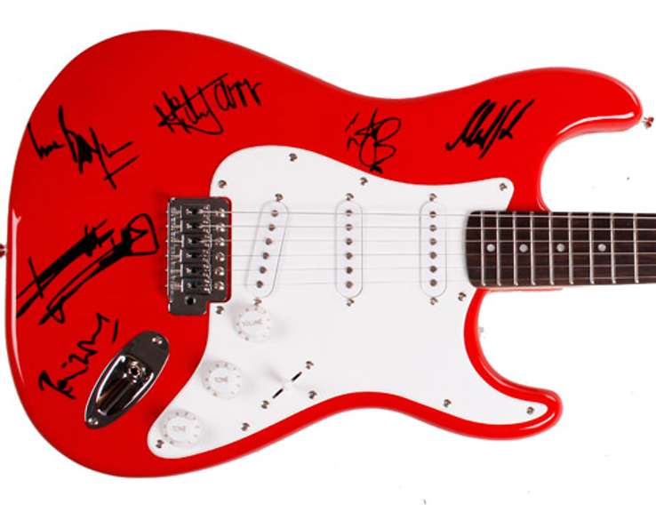 The Rolling Stones Signed Facsimile Fender Guitar Mick Jagger +5