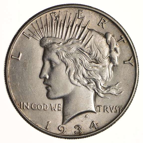 1934-S Peace Silver Dollar - Near Uncirculated
