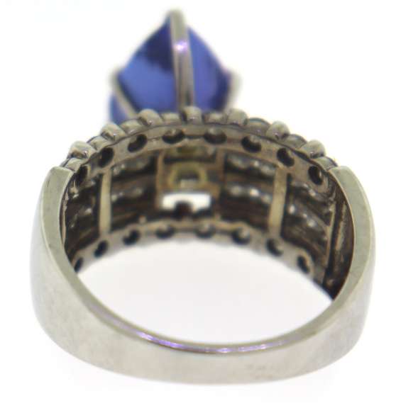 Charming Pear Tanzanite & Channel Set Diamond Ring