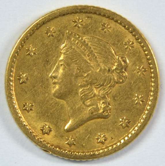Lustrous well struck 1853 US Type One $1 Gold Piece