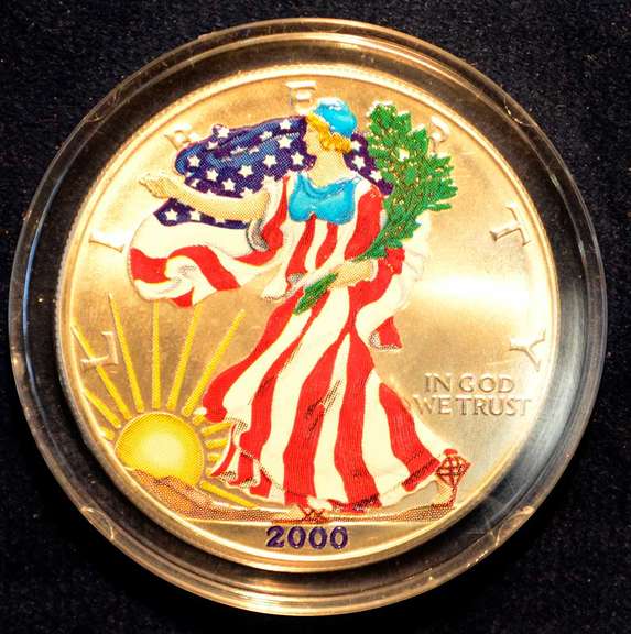 2000 Colorized Silver Eagle