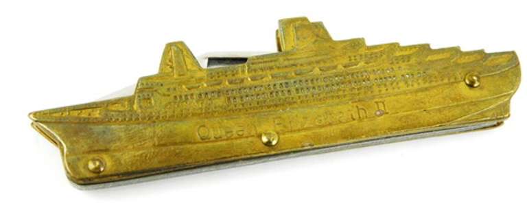 Vintage Queen Elizabeth II Cruise Ship Pocket Knife