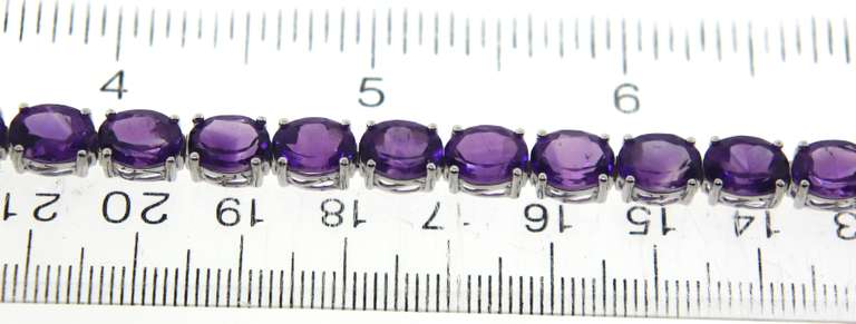 Sterling Silver Amethyst Tennis Bracelet