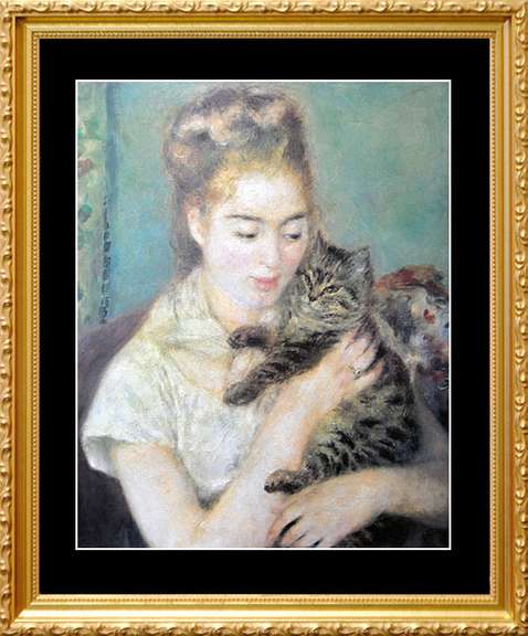 Pierre Auguste Renoir, Woman With A Cat