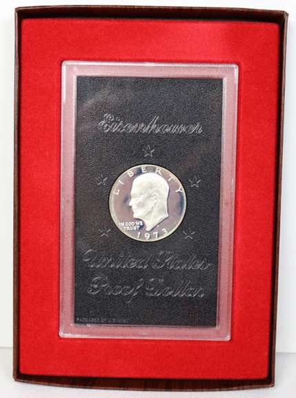 5 Ike Brown Box Proof Silver Dollars