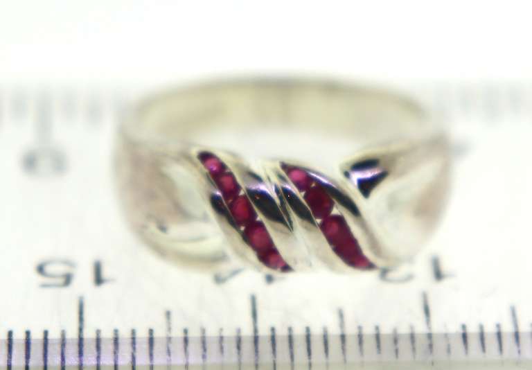 Sterling Silver Ring With Pink Sapphire