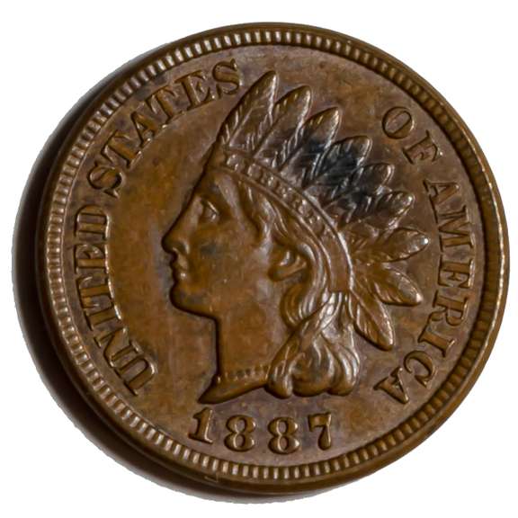 1887 Choice Brown Uncirculated Indian Head Cent