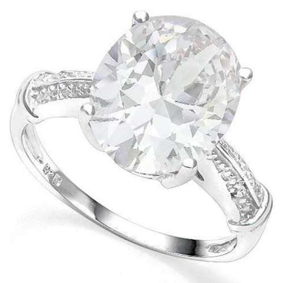 Sterling Silver White Topaz Ring