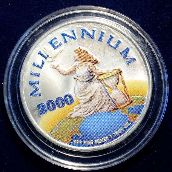 2000 Millennium 1 oz.  Republic  of Liberia 20 Dollar Coin