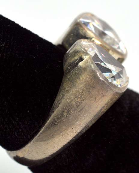Sterling Silver CZ  Cocktail Ring