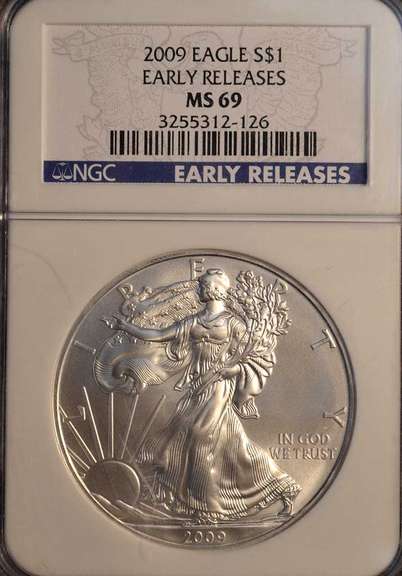2009 Silver Eagle NGC Early Release MS 69