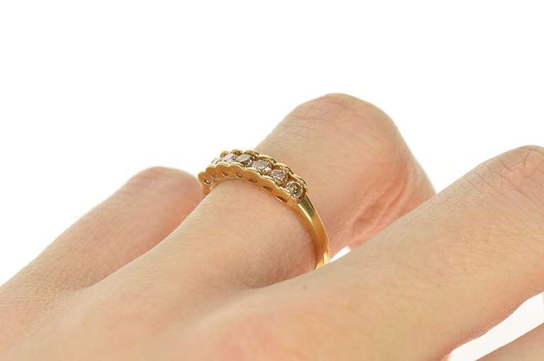 10K Yellow Gold 0.50 Ctw Light Brown Diamond Wedding Band Ring