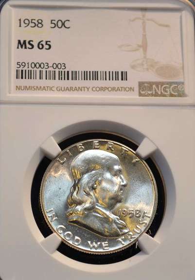 1958 50 C MS 65 NGC