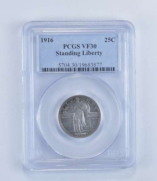 VF30 1916 Standing Liberty Quarter - Graded PCGS