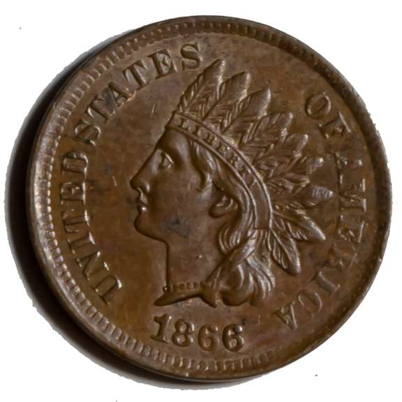 1866  Civil War Choice Brown BU Indian Head Cent