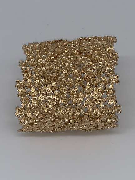 Sterling Silver & 22kt GP Bangle Bracelet