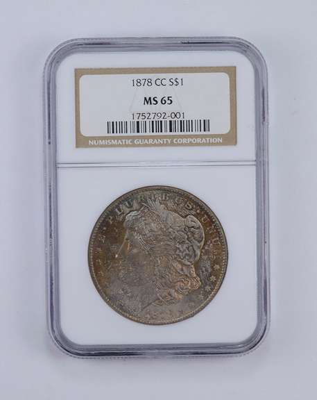 MS65 1878-CC Morgan Silver Dollar - Great Color - Graded NGC