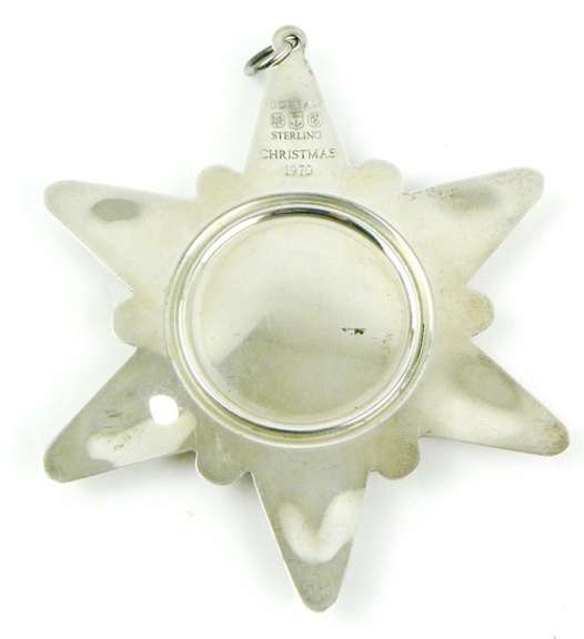 1970 Gorham Sterling Snowflake Christmas Ornament