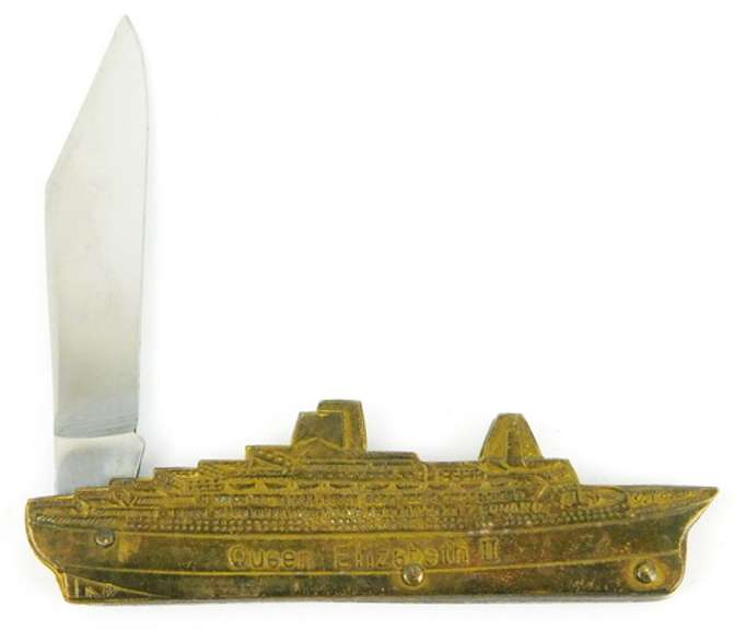 Vintage Queen Elizabeth II Cruise Ship Pocket Knife