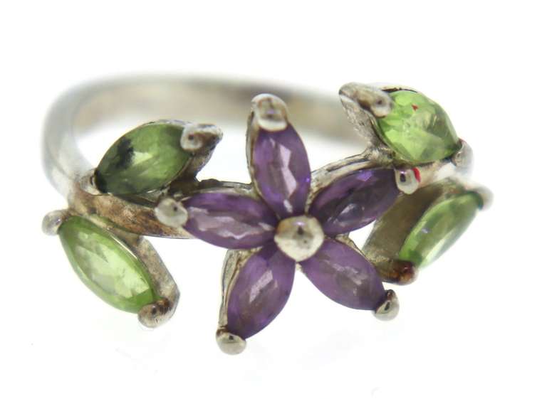 Sterling silver Amethyest Star Ring