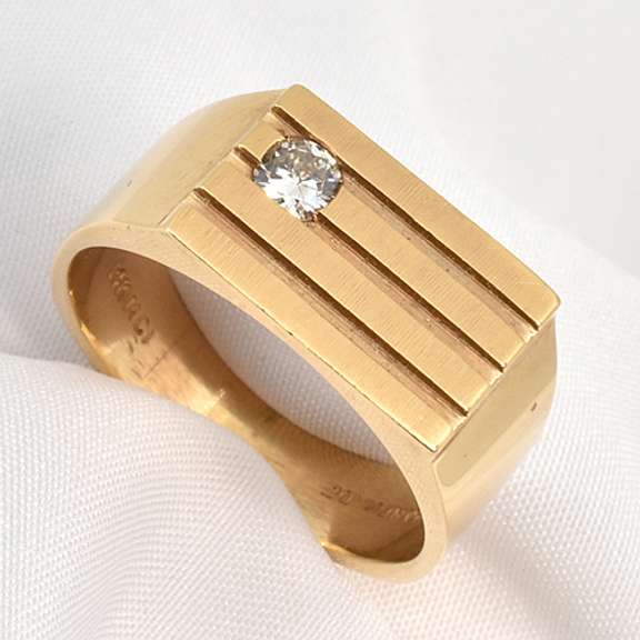 Stunning Modern Man's Diamond Ring