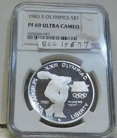 1983-S Olympics Sil PRF Dol NGC PF69DC