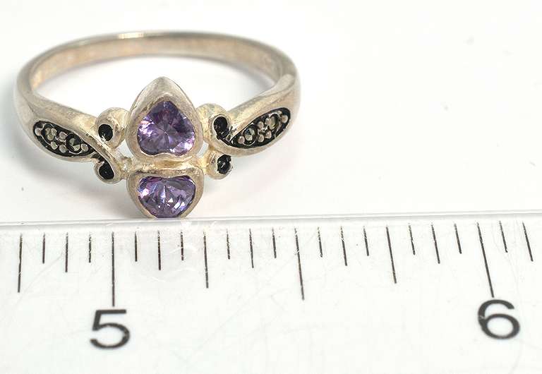 Vintage Sterling Silver Amethyst Ring