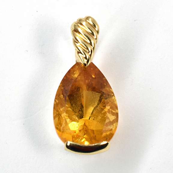 Pear Shaped Citrine Pendant