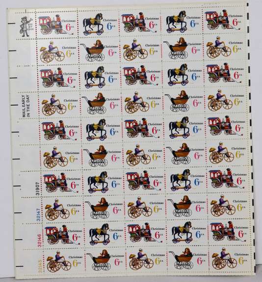 $124 Face Value In Mint 6 &10 Cent US Comm Sheets