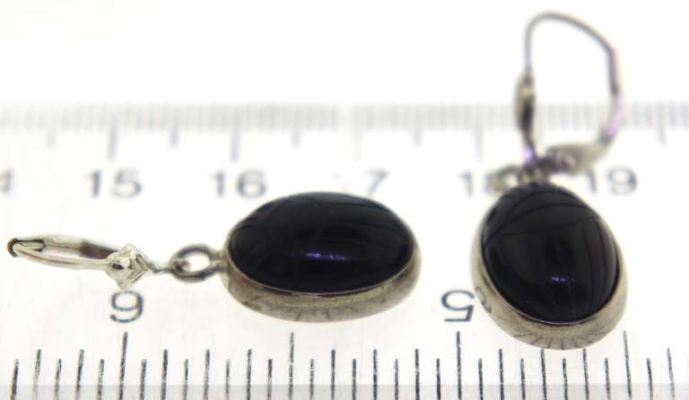 Sterling Silver Black Onyx Earrings