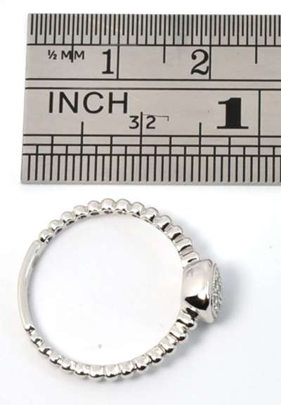 Feminine Diamond Ring in 14K White Gold