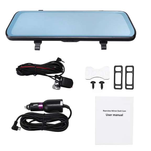 9.66 in 1080P Car Rear View Mirror DVR Camera Dash Cam